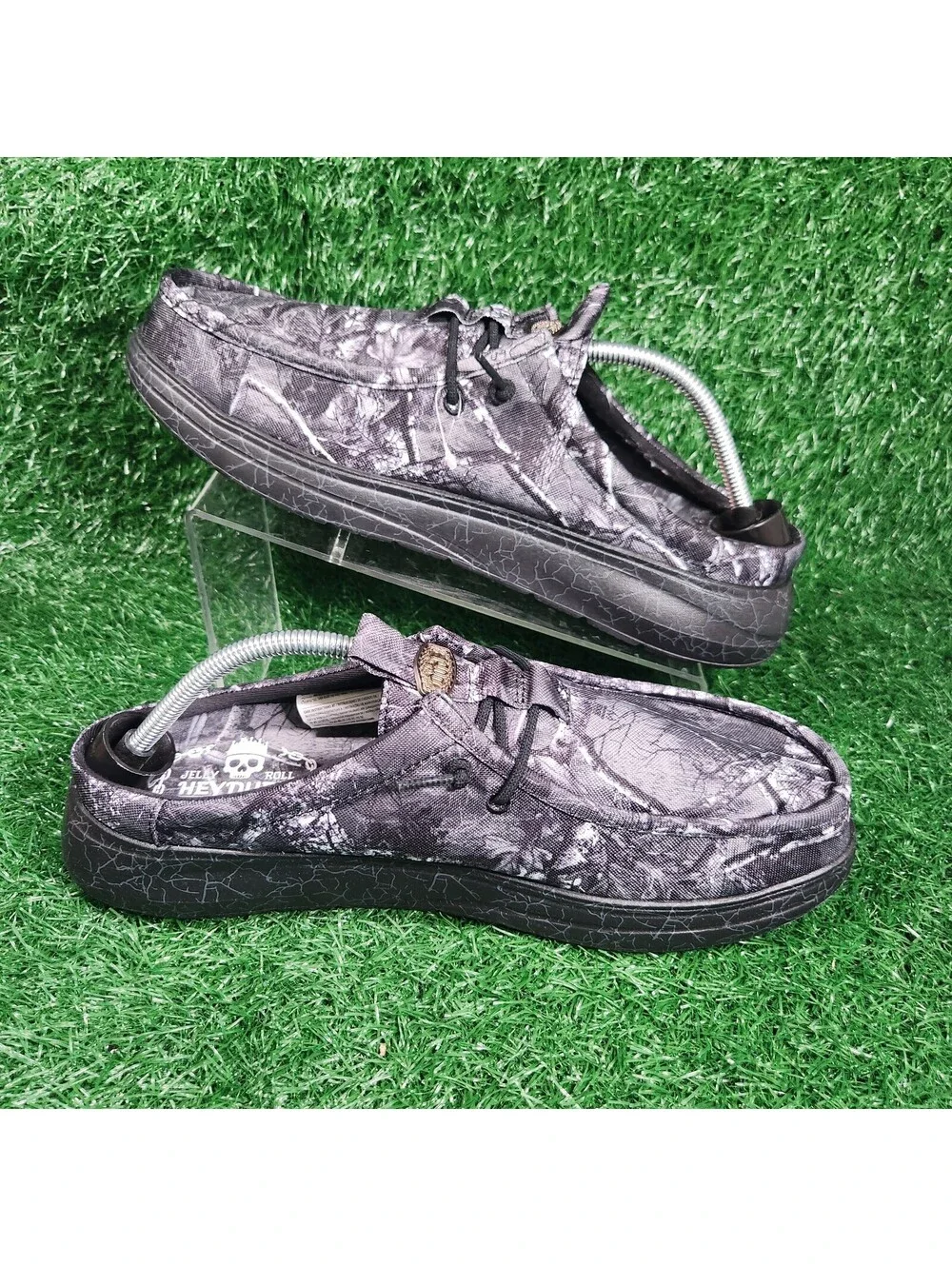 Brand new Jelly Roll Hey Dude Wally Mens Black Gray Camo Slip-On Loafers Size 11